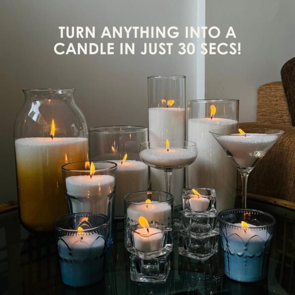 Home Decor/Premium White Sand Pearls Candle/Bliss for Candle Lovers/Large - White Color